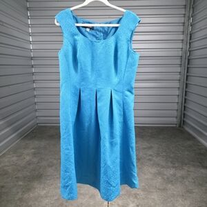 12 Evan Picone Black Label Aqua Sleeveless Sheath Dress